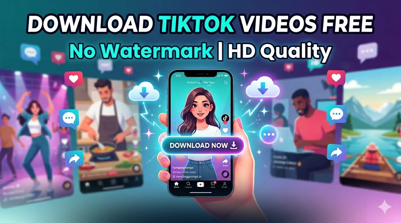 TikTok Video Downloader: Download TikToks Without Watermark - trendingprompt.in
