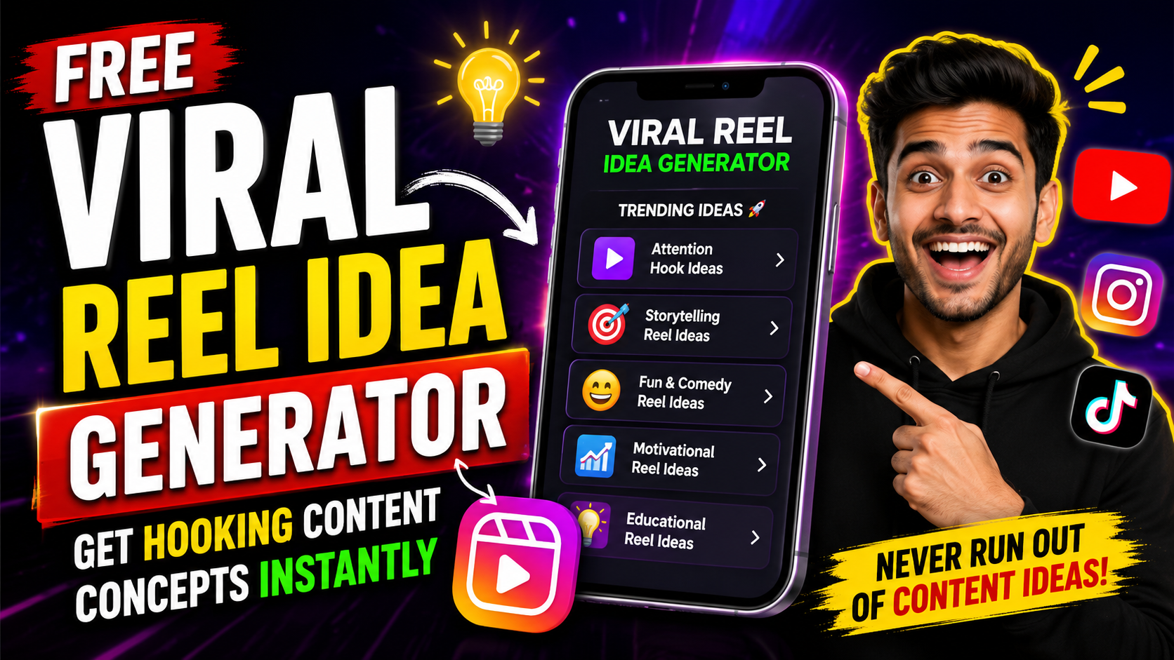 Free Viral Reel Idea Generator: Get Hooking Content Concepts Instantly