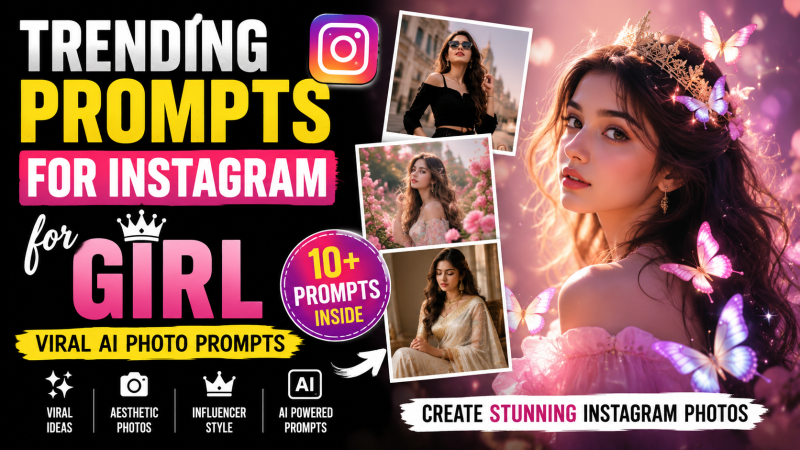 Trending Prompts for Instagram for Girl 2026 – Viral AI Photo Prompts & Aesthetic Instagram Ideas