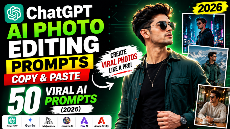 ChatGPT AI Photo Editing Prompts Copy & Paste (2026)
